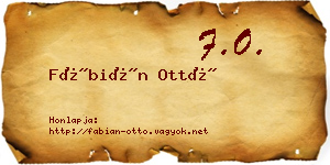 Fábián Ottó névjegykártya